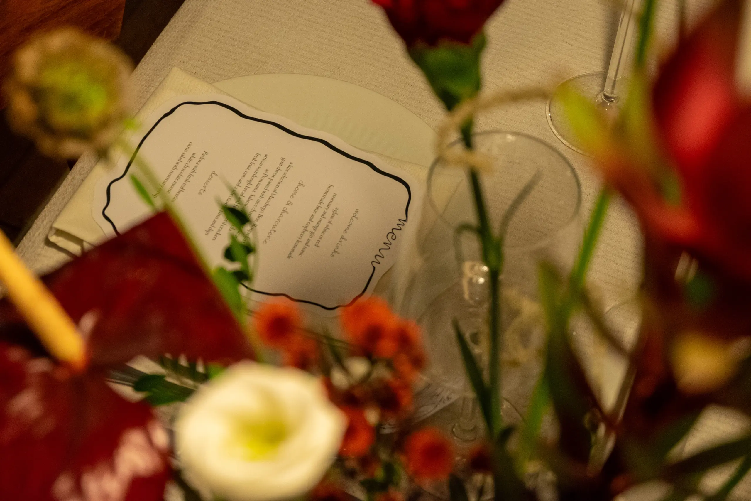 Prachtige tafelopstelling perspectief